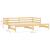 Pat extensibil de zi, 2x(90x200) cm, lemn masiv de pin GartenMobel Dekor