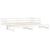 Pat extensibil de zi, 2x(90x200) cm, alb, lemn masiv de pin GartenMobel Dekor