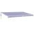 Copertină retractabilă automată, albastru și alb, 5x3 m GartenMobel Dekor