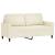 Set de canapele cu perne, 2 piese, crem, catifea GartenMobel Dekor