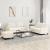 Set de canapele cu perne, 3 piese, crem, catifea GartenMobel Dekor