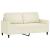 Set de canapele cu perne, 3 piese, crem, catifea GartenMobel Dekor