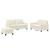 Set de canapele cu perne, 3 piese, crem, catifea GartenMobel Dekor