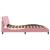 Cadru de pat cu tăblie, roz, 200x200 cm, catifea GartenMobel Dekor