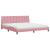 Pat cu saltea, roz, 200x200 cm, catifea GartenMobel Dekor