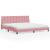 Pat cu saltea, roz, 200x200 cm, catifea GartenMobel Dekor