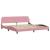Pat cu saltea, roz, 200x200 cm, catifea GartenMobel Dekor