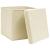 Cutii depozitare cu capace, 10 buc., crem, 28x28x28 cm GartenMobel Dekor