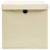 Cutii depozitare cu capace, 10 buc., crem, 28x28x28 cm GartenMobel Dekor