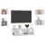 Set dulapuri TV, 6 piese, alb, lemn prelucrat GartenMobel Dekor