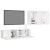 Set dulapuri TV, 4 piese, alb, lemn prelucrat GartenMobel Dekor