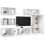 Set dulapuri TV, 6 piese, alb, lemn prelucrat GartenMobel Dekor