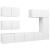 Set dulapuri TV, 6 piese, alb, lemn prelucrat GartenMobel Dekor