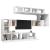 Set dulapuri TV, 8 piese, alb, lemn prelucrat GartenMobel Dekor