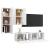 Set dulapuri TV, 4 piese, alb, lemn prelucrat GartenMobel Dekor