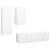 Set dulapuri TV, 4 piese, alb, lemn prelucrat GartenMobel Dekor