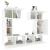 Set dulap TV, 6 piese, alb, lemn prelucrat GartenMobel Dekor