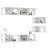 Set dulap TV, 6 piese, alb, lemn prelucrat GartenMobel Dekor