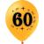 Set 10 baloane 60 ani negru si auriu 30cm StarHome GiftGalaxy