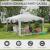 Pavilion/foisor pentru gradina/terasa, cadru metalic, cu plasa de tantari, alb si negru, 3.95x2.95x2.55 m GartenVIP DiyLine