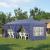 Pavilion pentru gradina/comercial, cadru metalic material Oxford, 6 pereti, cu geanta, albastru, 5.85x2.95x2.70 m GartenVIP DiyLine