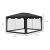 Pavilion/foisor pentru gradina/terasa, cadru metalic, cu plasa de tantari, gri inchis, 3.95x2.95x2.55 m GartenVIP DiyLine