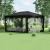 Pavilion/foisor pentru gradina/terasa, cadru metalic, cu plasa de tantari, gri inchis, 3.95x2.95x2.55 m GartenVIP DiyLine