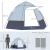 Cort camping, 3-4 persoane, impermeabil, cu copertina, husa, deschidere automata, gri, 260x150 cm GartenVIP DiyLine