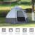 Cort camping, 3-4 persoane, impermeabil, cu copertina, husa, deschidere automata, gri, 260x150 cm GartenVIP DiyLine