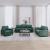 Set de canapele cu perne, 3 piese, verde închis, catifea GartenMobel Dekor