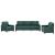 Set de canapele cu perne, 3 piese, verde închis, catifea GartenMobel Dekor