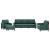 Set de canapele cu perne, 4 piese, verde închis, catifea GartenMobel Dekor