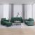 Set de canapele cu perne, 4 piese, verde închis, catifea GartenMobel Dekor