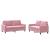 Set de canapele cu perne, 2 piese, roz, catifea GartenMobel Dekor