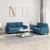 Set de canapele cu perne, 2 piese, albastru, catifea GartenMobel Dekor