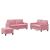Set de canapele cu perne, 3 piese, roz, catifea GartenMobel Dekor