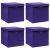 Cutii depozitare cu capace, 4 buc., violet, 28x28x28 cm GartenMobel Dekor