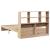 Pat cu bibliotecă fără saltea, 120x200 cm, lemn masiv de pin GartenMobel Dekor