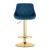 Scaun de bucatarie/bar, Artool, Kast, rotativ, catifea, bleumarin si auriu, 45.5x49x85-105 cm GartenVIP DiyLine