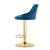 Scaun de bucatarie/bar, Artool, Kast, rotativ, catifea, bleumarin si auriu, 45.5x49x85-105 cm GartenVIP DiyLine