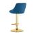 Scaun de bucatarie/bar, Artool, Kast, rotativ, catifea, bleumarin si auriu, 45.5x49x85-105 cm GartenVIP DiyLine