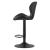 Scaun de bucatarie/bar, Artool, West, rotativ, piele ecologica, negru, 46x48.5x90-111 cm GartenVIP DiyLine