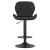 Scaun de bucatarie/bar, Artool, West, rotativ, piele ecologica, negru, 46x48.5x90-111 cm GartenVIP DiyLine