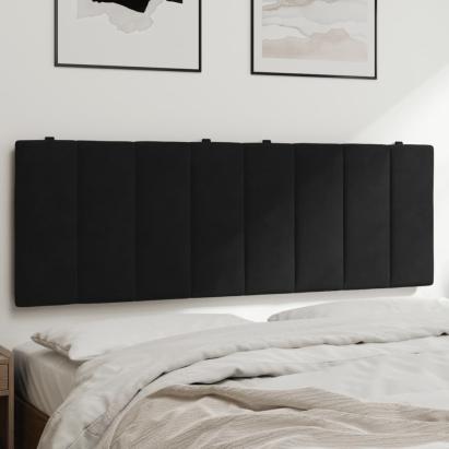 Pernă tăblie de pat, negru, 140 cm, catifea GartenMobel Dekor