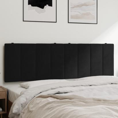 Pernă tăblie de pat, negru, 160 cm, catifea GartenMobel Dekor