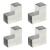 Conectori grindă, formă L, 4 buc, 101x101 mm, metal galvanizat GartenMobel Dekor