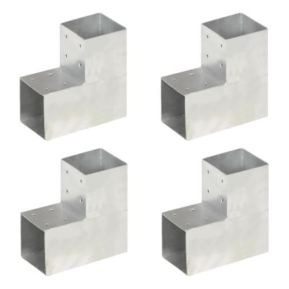 Conectori grindă, formă L, 4 buc, 101x101 mm, metal galvanizat GartenMobel Dekor