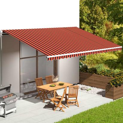 Pânză de rezervă copertină, portocaliu și maro, 6x3,5 m GartenMobel Dekor