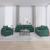 Set de canapele cu perne, 3 piese, verde închis, catifea GartenMobel Dekor