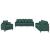 Set de canapele cu perne, 3 piese, verde închis, catifea GartenMobel Dekor